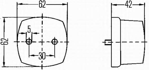 Lampa pozycyjna Hella 2PF 004 081-001