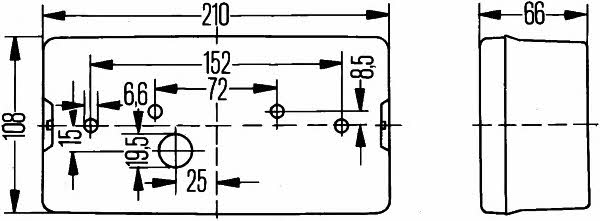 Lampa tylna lewa Hella 2VB 006 040-051