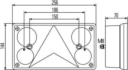 2VP340400131 Hella Heckleuchte