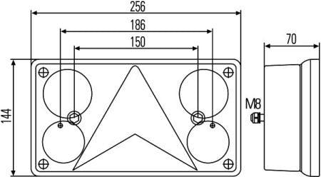 2VP340400141 Hella Heckleuchte