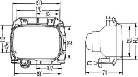 Hella 1BL 005 740-101 Headlight right 1BL005740101: Buy near me in Poland at 2407.PL - Good price!
