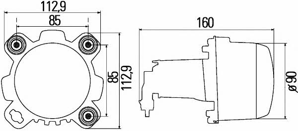 Фара основна права Hella 1BL 247 042-017