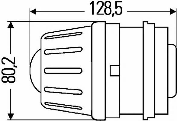 Headlight right Hella 1BL 009 071-001