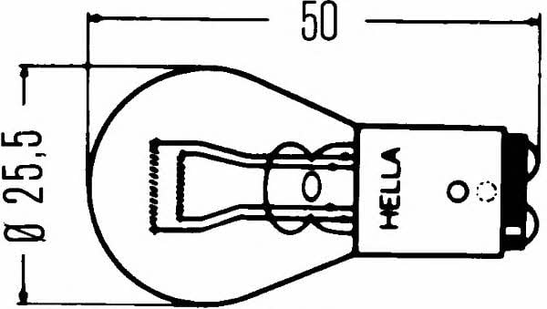 Żarówka P21&#x2F;4W 12V 21&#x2F;4W Hella 8GD 004 772-121