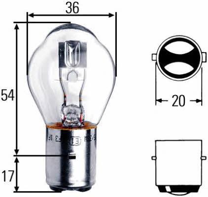 Hella 8GD 008 897-061 Halogen lamp 6V S1 25/25W 8GD008897061: Buy near me at 2407.PL in Poland at an Affordable price!