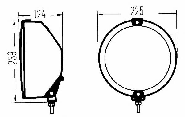 Hella 1F9 003 674-611 High beam headlight 1F9003674611: Buy near me in Poland at 2407.PL - Good price!