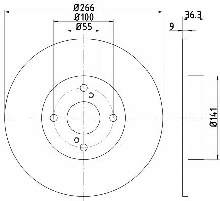 Hella-Pagid 8DD 355 114-781 Тормозной диск задний невентилируемый 8DD355114781: Отличная цена - Купить в Польше на 2407.PL!