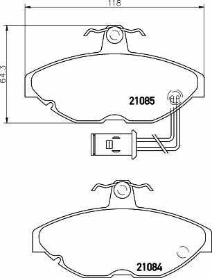 Hella-Pagid 8DB 355 017-691 Гальмівні колодки, комплект 8DB355017691: Приваблива ціна - Купити у Польщі на 2407.PL!