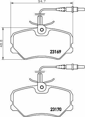 Hella-Pagid 8DB 355 018-401 Brake Pad Set, disc brake 8DB355018401: Buy near me in Poland at 2407.PL - Good price!