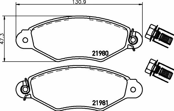 Hella-Pagid 8DB 355 019-311 Klocki hamulcowe, zestaw 8DB355019311: Dobra cena w Polsce na 2407.PL - Kup Teraz!