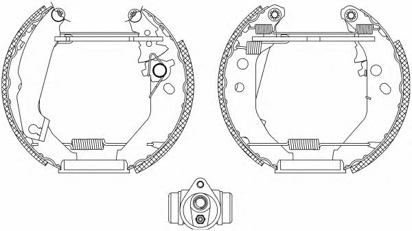 Hella-Pagid 8DB 355 003-781 Колодки гальмівні барабанні, комплект 8DB355003781: Приваблива ціна - Купити у Польщі на 2407.PL!