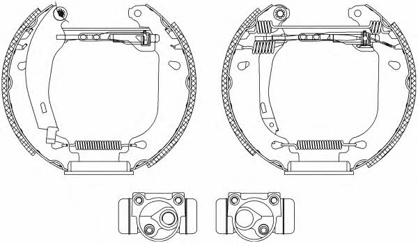 Hella-Pagid 8DB 355 003-891 Колодки гальмівні барабанні, комплект 8DB355003891: Приваблива ціна - Купити у Польщі на 2407.PL!