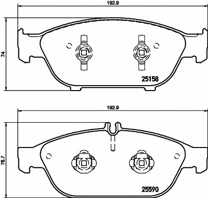 Hella-Pagid 8DB 355 020-681 Brake Pad Set, disc brake 8DB355020681: Buy near me in Poland at 2407.PL - Good price!