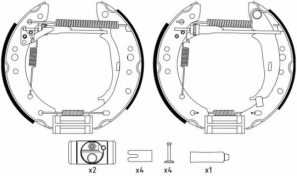 Hella-Pagid 8DB 355 022-931 Колодки гальмівні барабанні, комплект 8DB355022931: Приваблива ціна - Купити у Польщі на 2407.PL!