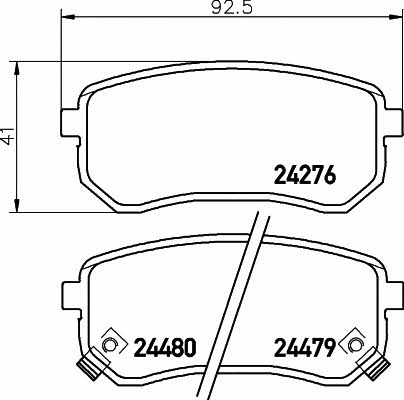 Hella-Pagid 8DB 355 006-581 Тормозные колодки дисковые, комплект 8DB355006581: Купить в Польше - Отличная цена на 2407.PL!