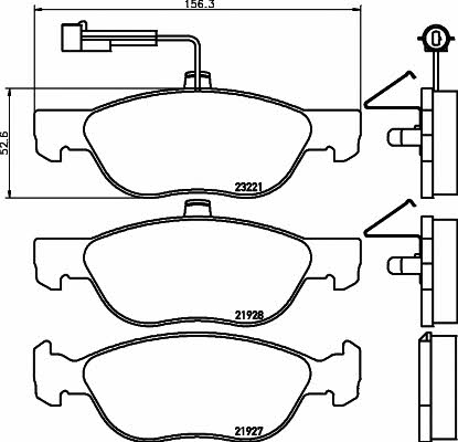 Hella-Pagid 8DB 355 007-901 Тормозные колодки дисковые, комплект 8DB355007901: Отличная цена - Купить в Польше на 2407.PL!