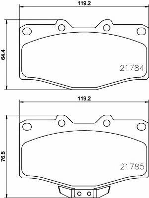 Hella-Pagid 8DB 355 009-471 Гальмівні колодки, комплект 8DB355009471: Приваблива ціна - Купити у Польщі на 2407.PL!