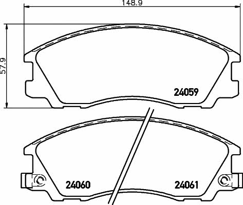 Hella-Pagid 8DB 355 010-821 Scheibenbremsbeläge, Set 8DB355010821: Bestellen Sie in Polen zu einem guten Preis bei 2407.PL!