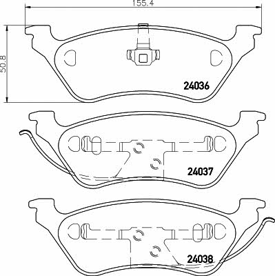 Hella-Pagid 8DB 355 011-061 Brake Pad Set, disc brake 8DB355011061: Buy near me in Poland at 2407.PL - Good price!