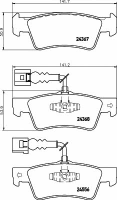 Hella-Pagid 8DB 355 012-441 Гальмівні колодки, комплект 8DB355012441: Приваблива ціна - Купити у Польщі на 2407.PL!