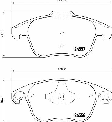 Hella-Pagid 8DB 355 013-351 Тормозные колодки дисковые, комплект 8DB355013351: Отличная цена - Купить в Польше на 2407.PL!