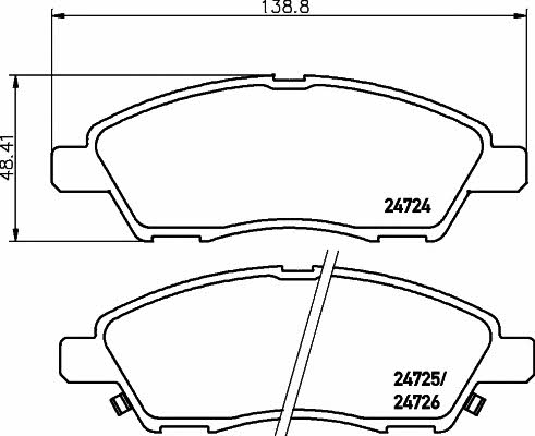 Hella-Pagid 8DB 355 014-071 Гальмівні колодки, комплект 8DB355014071: Приваблива ціна - Купити у Польщі на 2407.PL!