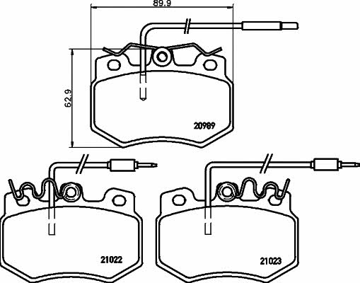 Hella-Pagid 8DB 355 015-511 Brake Pad Set, disc brake 8DB355015511: Buy near me in Poland at 2407.PL - Good price!