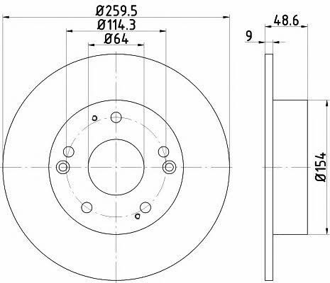 Hella-Pagid 8DD 355 117-091 Тормозной диск задний невентилируемый 8DD355117091: Отличная цена - Купить в Польше на 2407.PL!