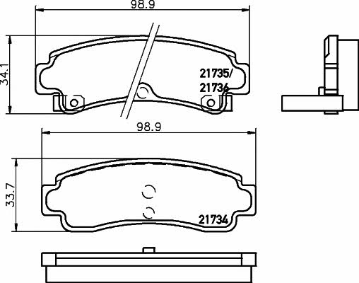 Hella-Pagid 8DB 355 016-731 Klocki hamulcowe, zestaw 8DB355016731: Dobra cena w Polsce na 2407.PL - Kup Teraz!