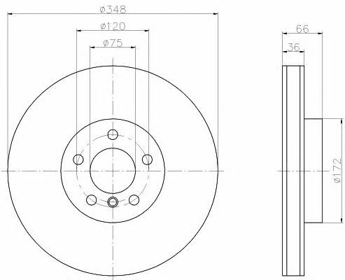 Hella-Pagid 8DD 355 119-271 Innenbelüftete Bremsscheibe vorne 8DD355119271: Kaufen Sie zu einem guten Preis in Polen bei 2407.PL!