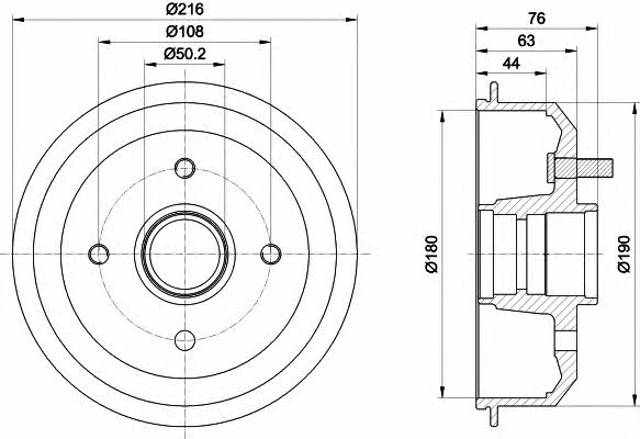 Hella-Pagid 8DT 355 300-161 Bremstrommel hinten 8DT355300161: Kaufen Sie zu einem guten Preis in Polen bei 2407.PL!