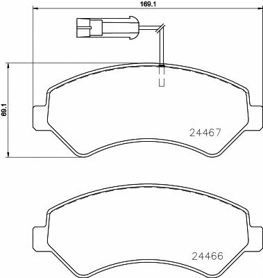 Hella-Pagid 8DB 355 023-011 Klocki hamulcowe, zestaw 8DB355023011: Dobra cena w Polsce na 2407.PL - Kup Teraz!