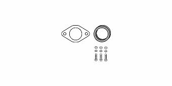 HJS Leistritz 82 12 2159 Mounting Kit, catalytic converter 82122159: Buy near me at 2407.PL in Poland at an Affordable price!