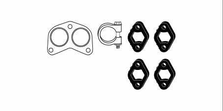 HJS Leistritz 82 22 6985 Mounting kit for exhaust system 82226985: Buy near me in Poland at 2407.PL - Good price!