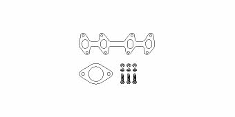 HJS Leistritz 82 32 6986 Mounting Kit, catalytic converter 82326986: Buy near me at 2407.PL in Poland at an Affordable price!