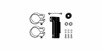 HJS Leistritz 82 48 8000 Mounting kit for exhaust system 82488000: Buy near me in Poland at 2407.PL - Good price!