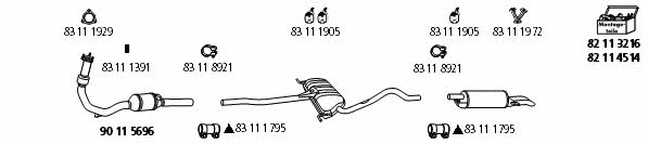 HJS Leistritz VW_1043 Exhaust system VW1043: Buy near me in Poland at 2407.PL - Good price!