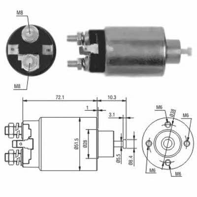 Hoffer 6646095 Solenoid switch, starter 6646095: Buy near me in Poland at 2407.PL - Good price!
