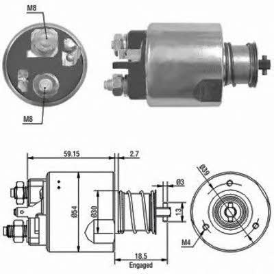 Hoffer 6646087 Solenoid switch, starter 6646087: Buy near me at 2407.PL in Poland at an Affordable price!