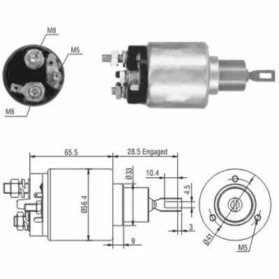 Hoffer 6646019 Solenoid switch, starter 6646019: Buy near me in Poland at 2407.PL - Good price!