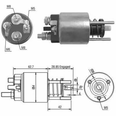 Hoffer 6646128 Solenoid switch, starter 6646128: Buy near me in Poland at 2407.PL - Good price!