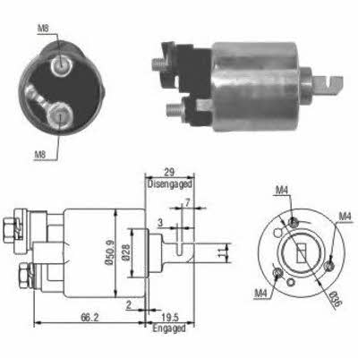 Hoffer 6646052 Solenoid switch, starter 6646052: Buy near me in Poland at 2407.PL - Good price!