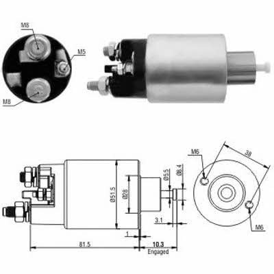 Hoffer 6646100 Solenoid switch, starter 6646100: Buy near me in Poland at 2407.PL - Good price!
