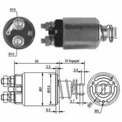 Hoffer 6646119 Solenoid switch, starter 6646119: Buy near me in Poland at 2407.PL - Good price!