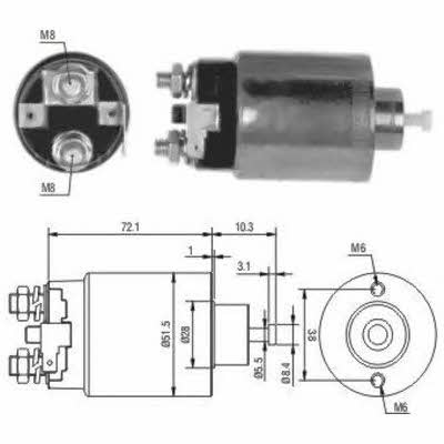 Hoffer 6646179 Solenoid switch, starter 6646179: Buy near me at 2407.PL in Poland at an Affordable price!