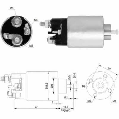 Hoffer 6646157 Solenoid switch, starter 6646157: Buy near me in Poland at 2407.PL - Good price!