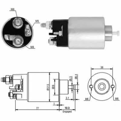 Hoffer 6646014 Solenoid switch, starter 6646014: Buy near me in Poland at 2407.PL - Good price!