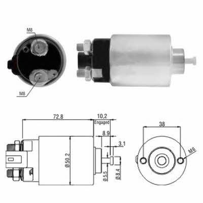 Hoffer 6646156 Solenoid switch, starter 6646156: Buy near me in Poland at 2407.PL - Good price!