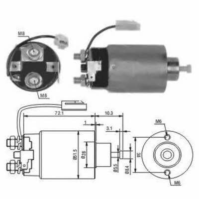 Hoffer 6646114 Solenoid switch, starter 6646114: Buy near me in Poland at 2407.PL - Good price!