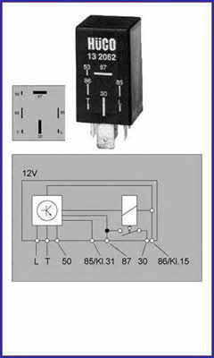 Huco 132062 Glow plug relay 132062: Buy near me in Poland at 2407.PL - Good price!